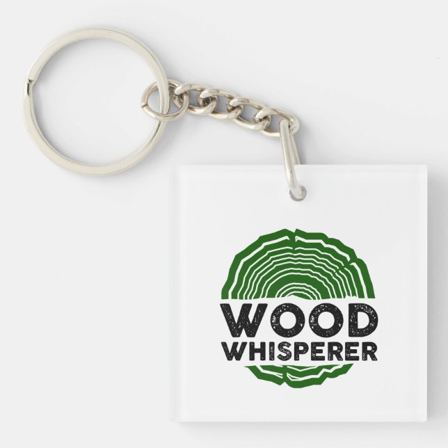 Porte-clefs Charpentier - Whisperer de bois (Devant)