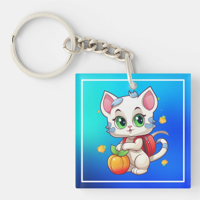 Porte-clefs Chat À L'École-85241 (Devant)