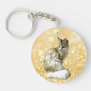 Porte-clefs Chat angora