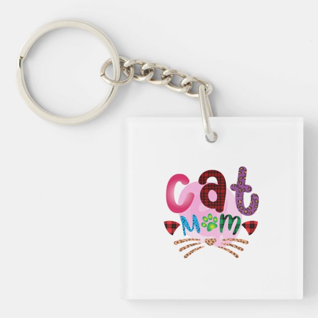 Porte-clefs Chat Art Chat Maman2 (Devant)