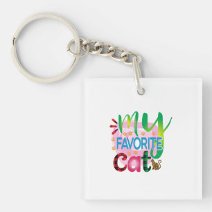 Porte-clefs Chat Art Mon Chat préféré