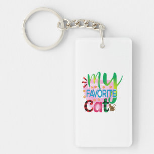 Porte-clefs Chat Art Mon Chat préféré