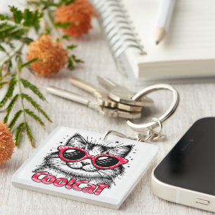 Porte-clefs Chat Cool 1