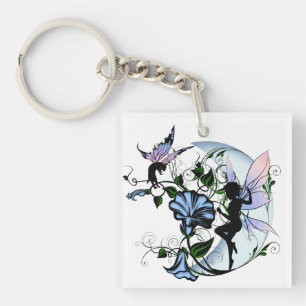 Porte-clefs Chat Cosmique et Fée de l'Ombre du Matin