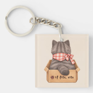 Porte-clefs Chat dans la boîte