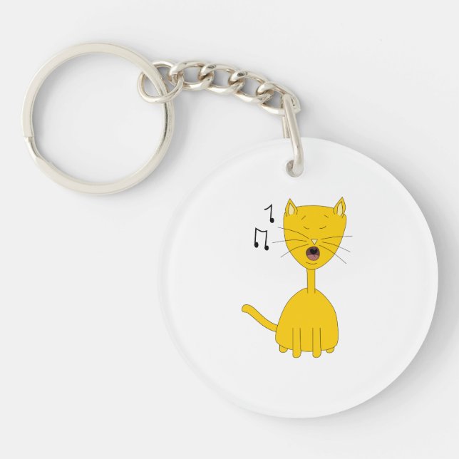 Porte-clefs Chat de chant (Devant)