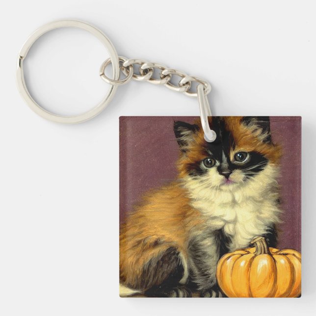 Porte-clefs Chat de Halloween Ragdoll vintage (Devant)