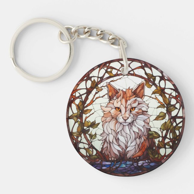 Porte-clefs Chat de la forêt de verre doux (Devant)