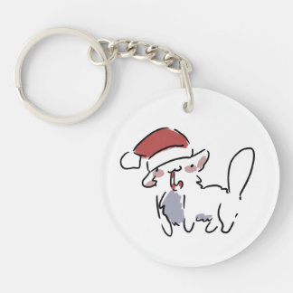 Porte-clefs Chat de Noël