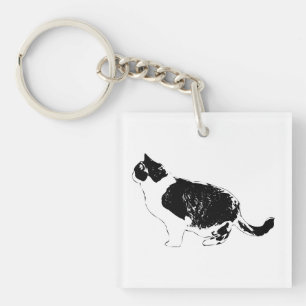 Porte-clefs Chat de poche, ligne forte