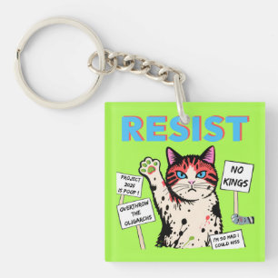 Porte-clefs Chat de protestation de la Résistance