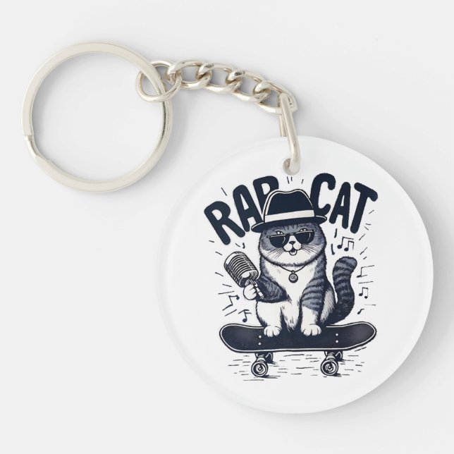 Porte-clefs Chat de rap Harmonie (Devant)