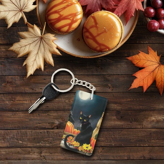 Porte-clefs Chat d'Halloween noir (Créateur téléchargé)