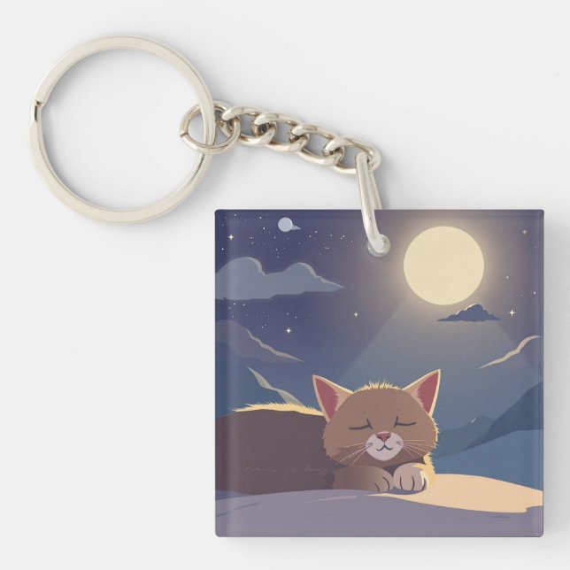 Porte-clefs Chat dormant (Devant)