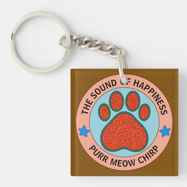 Porte-clefs chat drôle (Devant)