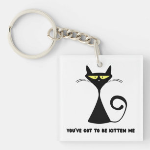 Porte-clefs Chat drôle "Vous devez me prendre pour un chaton"
