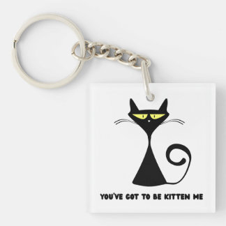 Porte-clefs Chat drôle "Vous devez me prendre pour un chaton"