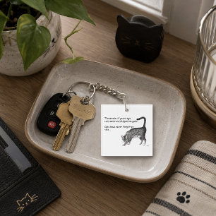 Porte-clefs Chat égyptien mau gris humoristique et fantaisiste