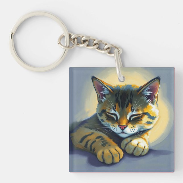 Porte-clefs Chat endormi (Devant)