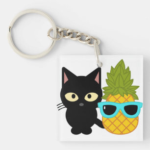 Porte-clefs chat et ananas sont les meilleurs amis