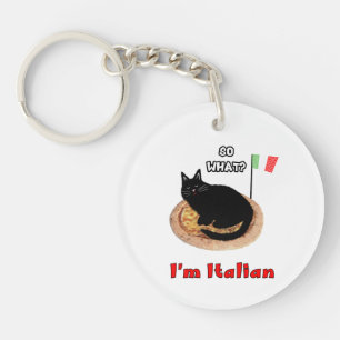 Porte-clefs Chat et pizza