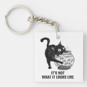 Porte-clefs Chat et poisson