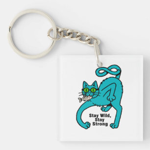Porte-clefs Chat Expressif Excentrique