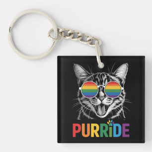 Porte-clefs Chat Fierté Gay Lesbienne Arc-en-ciel LGBTQ Allié