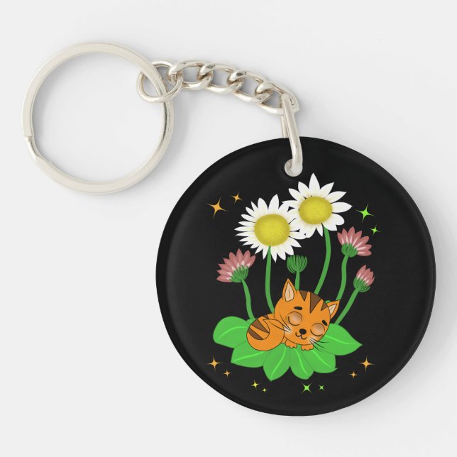 Porte-clefs Chat glissant mignon (Devant)