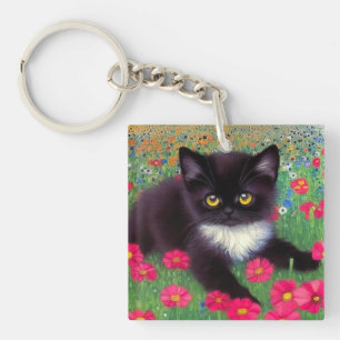 Porte-clefs Chat Gustav Klimt Tuxedo