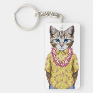 Porte-clefs Chat hawaïen de Kitty