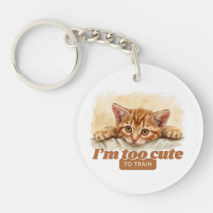 Porte-clefs Chat Joueur « Je suis trop mignon pour être dressé