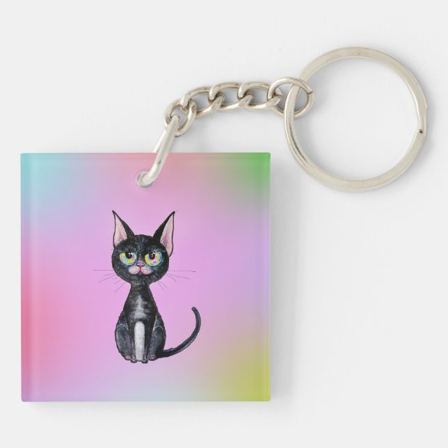 Porte-clefs Chat Noir (Dos)
