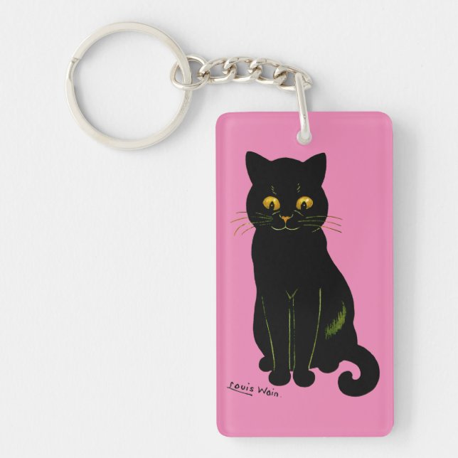 Porte-clefs Chat noir, Louis Wain (Devant)
