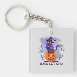 Porte-clefs Chat noir uniquement