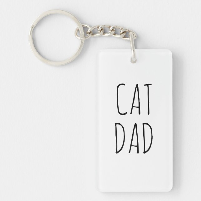 Porte-clefs "Chat Papa" Simple Farmhouse moderne (Devant)