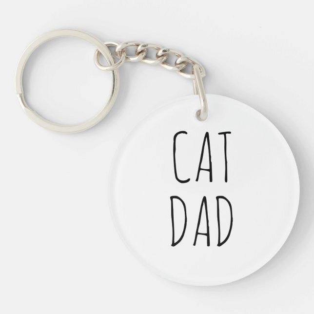 Porte-clefs "Chat Papa" Simple Farmhouse moderne (Devant)