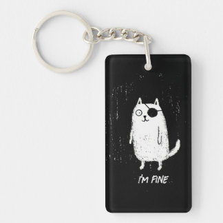Porte-clefs Chat Pirate – Art Minimal et Drôle de Chat