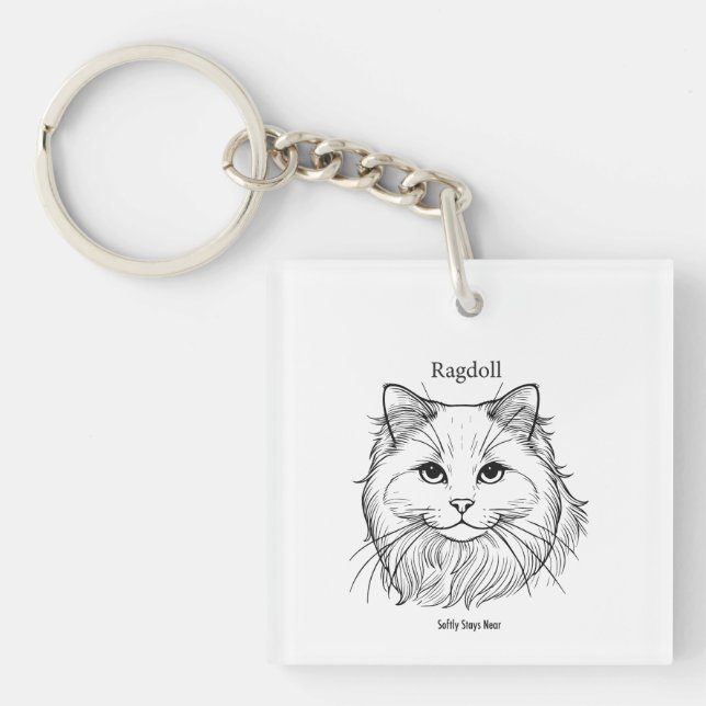 Porte-clefs Chat Ragdoll (Devant)