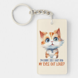 Porte-clefs Chat Sarcastique Et Cute (2)