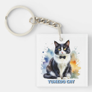 Porte-clefs Chat smoking élégant