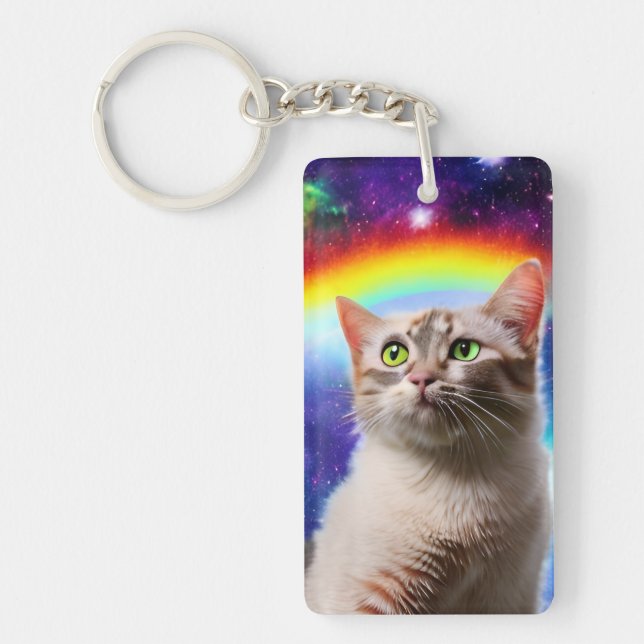 Porte-clefs Chat spatial (Devant)