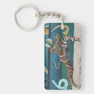 Porte-clefs Chat Warrior Jouer Porte - clé de Beach Volleyball