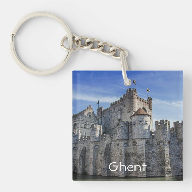 Porte-clefs Château des Comtes de Gand. (Devant)