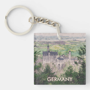 Porte-clefs Château rétro Neuschwanstein en Allemagne