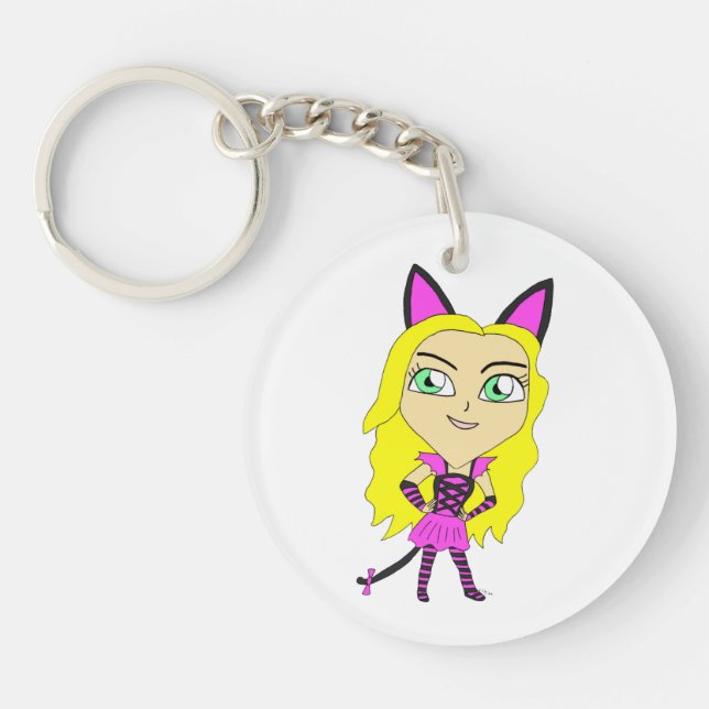 Porte-clefs chatgirl chibi (Devant)