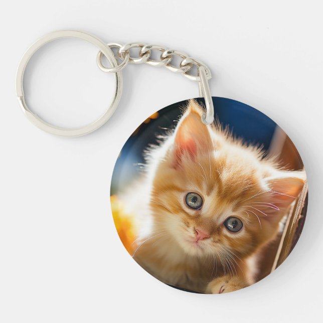 Porte-clefs Chaton doux joueur  (Devant)
