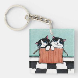 Porte-clefs Chatons de smoking dans une boîte en carton