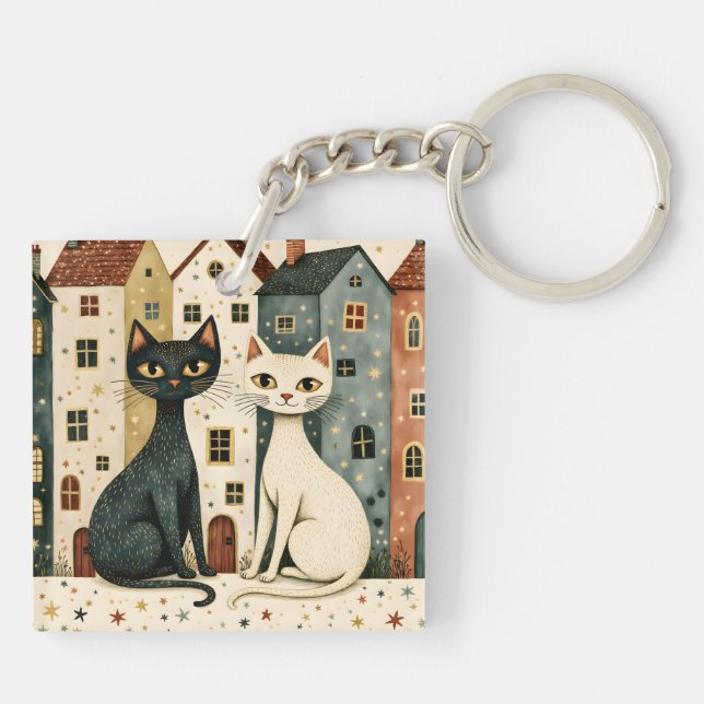 Porte-clefs Chats Artistiques (Dos)