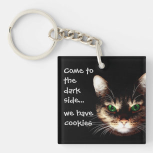 Porte-clefs Chats Badass - "Dark Side has Cookies"